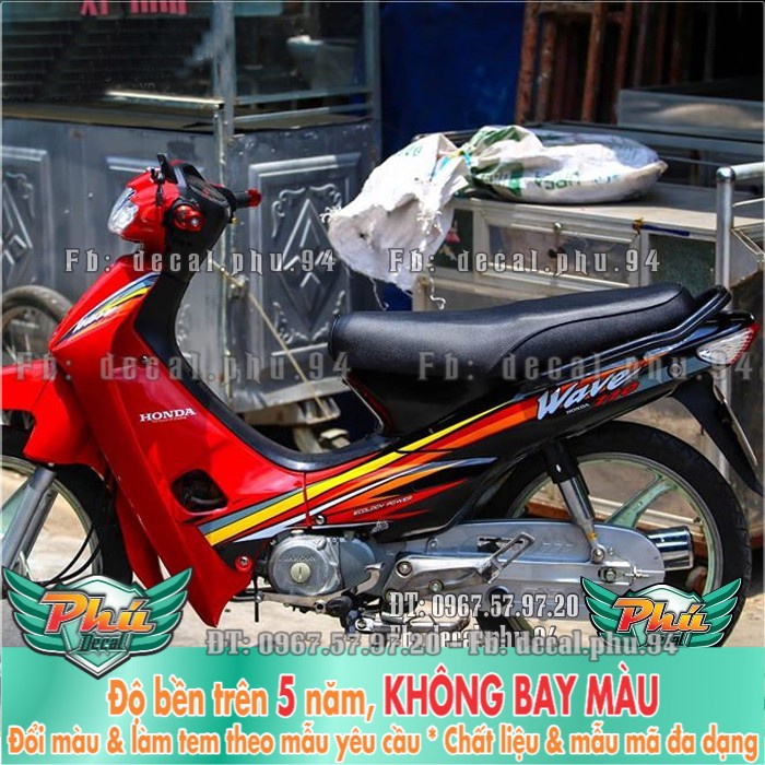 Tem rời Wave nhỏ đỏ đen (P)