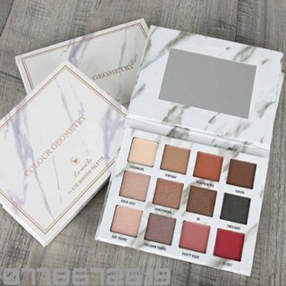 Set phấn mắt 12 ô vân đá kèm cọ