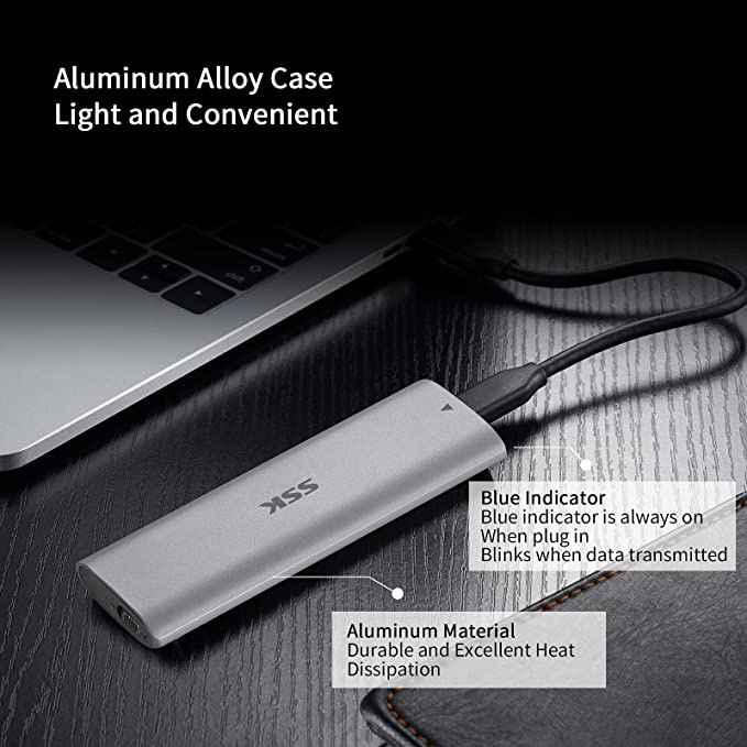 *LAGIHITECH* Box SSK Chuyển Đổi M2 NVME/SATA To USB C - Bảo hành 6 tháng