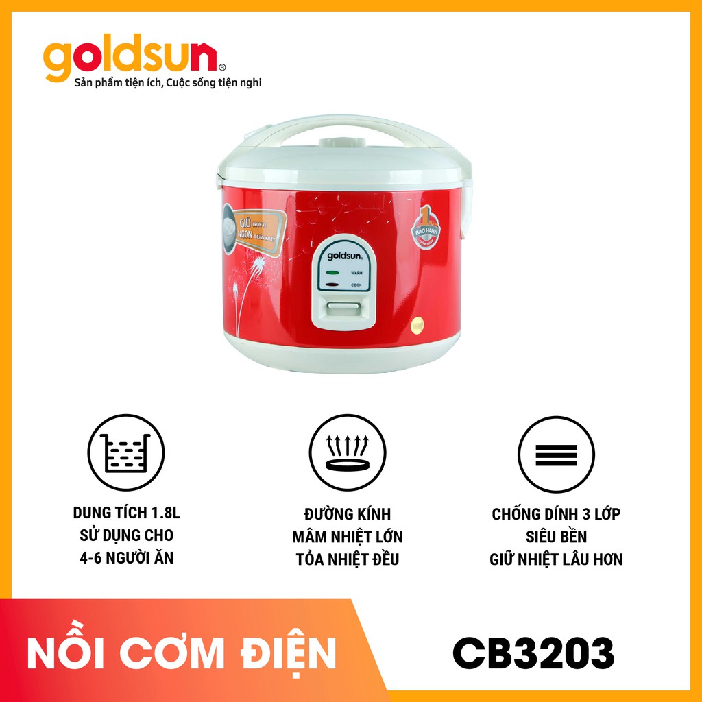 Nồi cơm điện Goldsun CB3203 - 1.8L