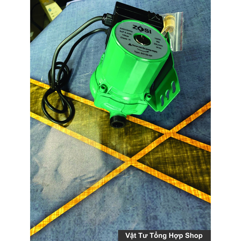 Bơm tăng áp nước nóng, nước lạnh 100W siêu êm ZoSi Thái Lan