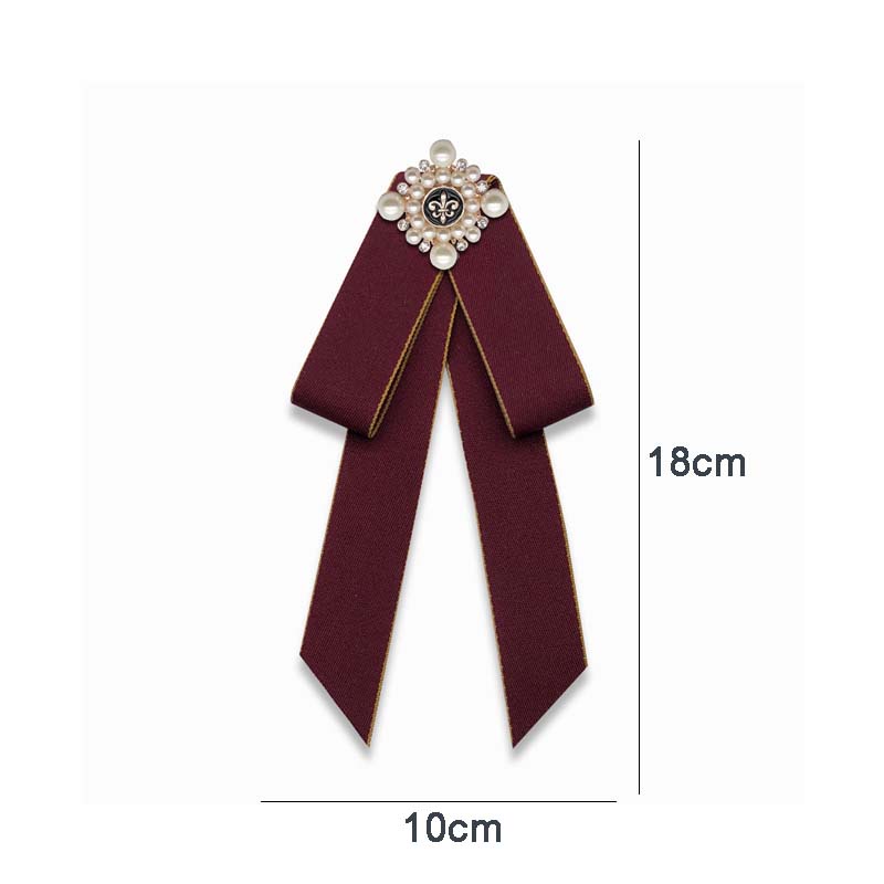 Ghim Cài Áo Hình Nơ Đính Ngọc Trai Nhân Tạo Thời Trang Cho Nam Nữ