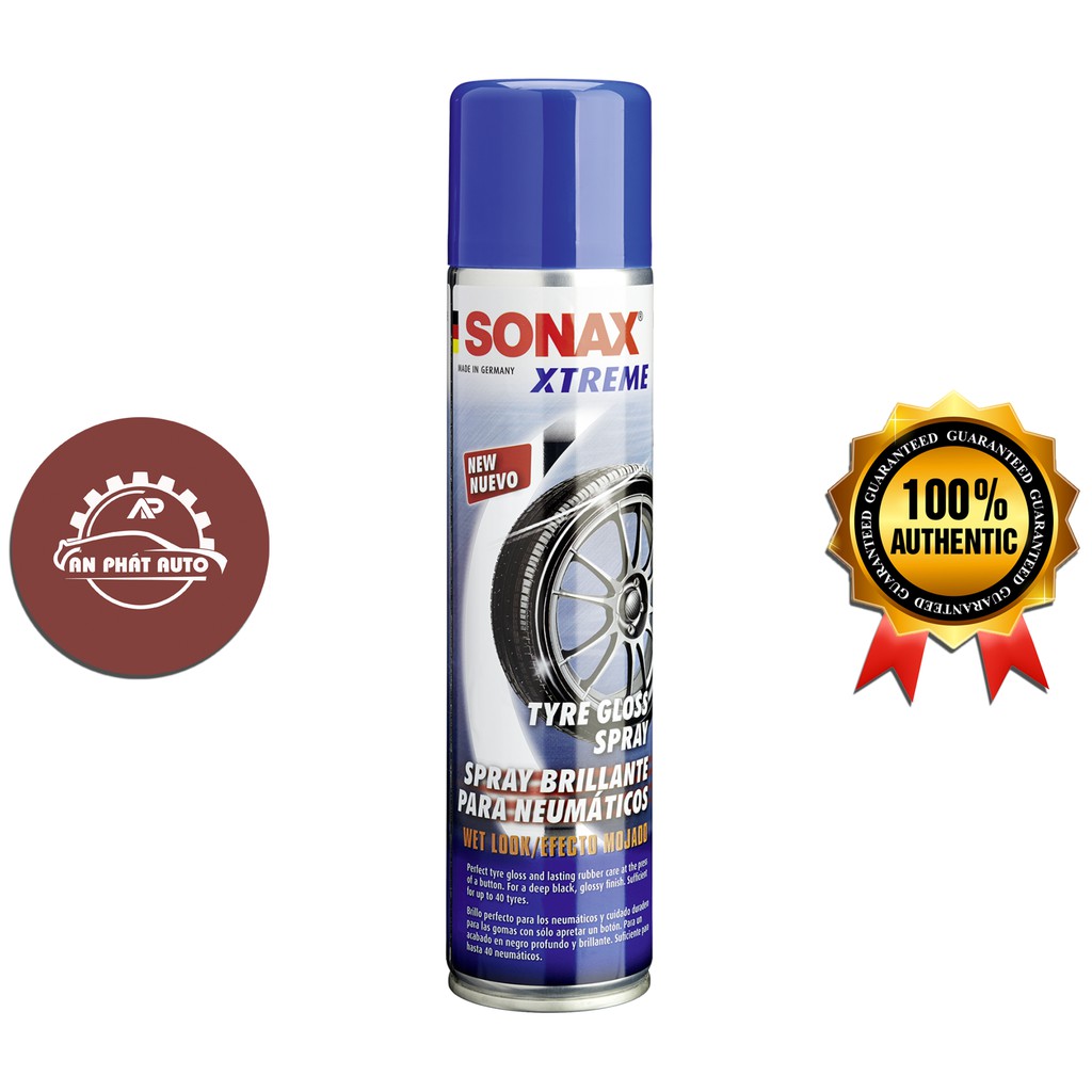 SONAX - Chai Xịt Làm Đen Và Bóng Lốp Dạng Ướt (Sonax Xtreme Tyre Gloss Spray 400ml)   [Hàng Đức Chính Hãng]