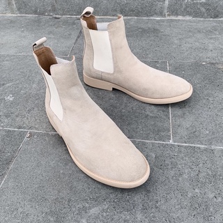 GIÀY NAM CAO CỔ CHELSEA BOOT DA LỘN MÀU TAN