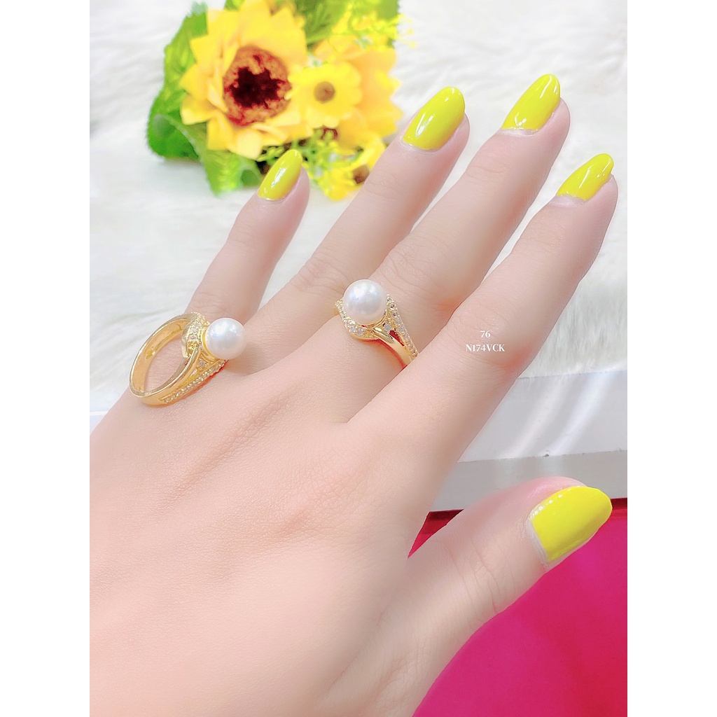 Nhẫn nữ đính xoàn N174VCK-76 mạ 18k cao cấp (giá tốt nhất)
