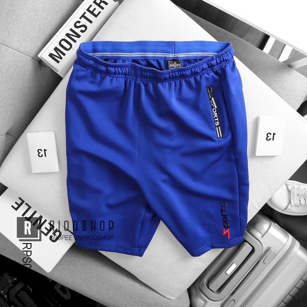 Quần short thun lạnh nam cao cấp phối dây kéo chuẩn shop sport RPS041av - quần thể thao nam Riooshop | BigBuy360 - bigbuy360.vn