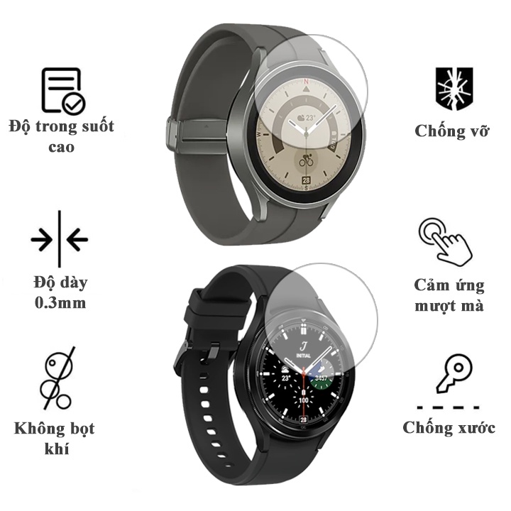Kính cường lực Samsung Galaxy Watch 6, Galaxy Watch 5,Galaxy Watch 4