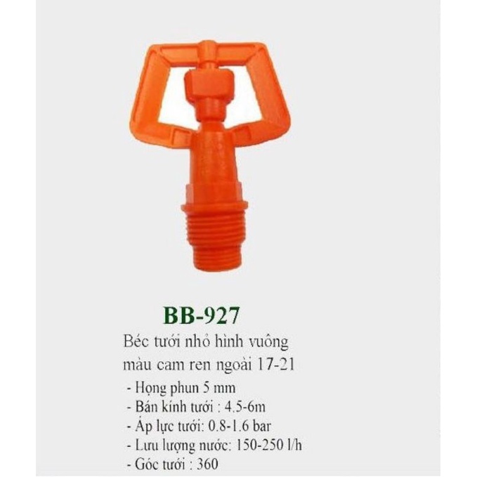 Béc tưới cây Bảo Bình 927-Bb927 , Béc BB927, đầu béc ren trong 17