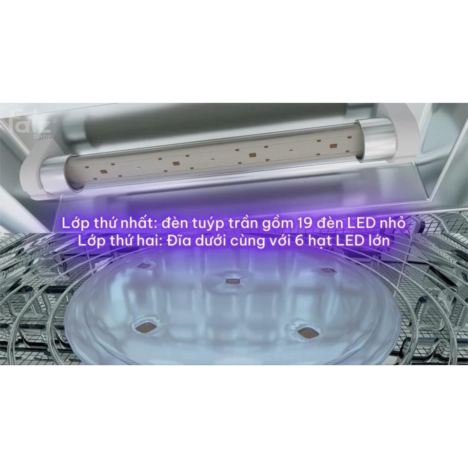 MÁY TIỆT TRÙNG SẤY KHÔ UVC - LED FATZ BABY - 19L - KING 2 - FB4799BT