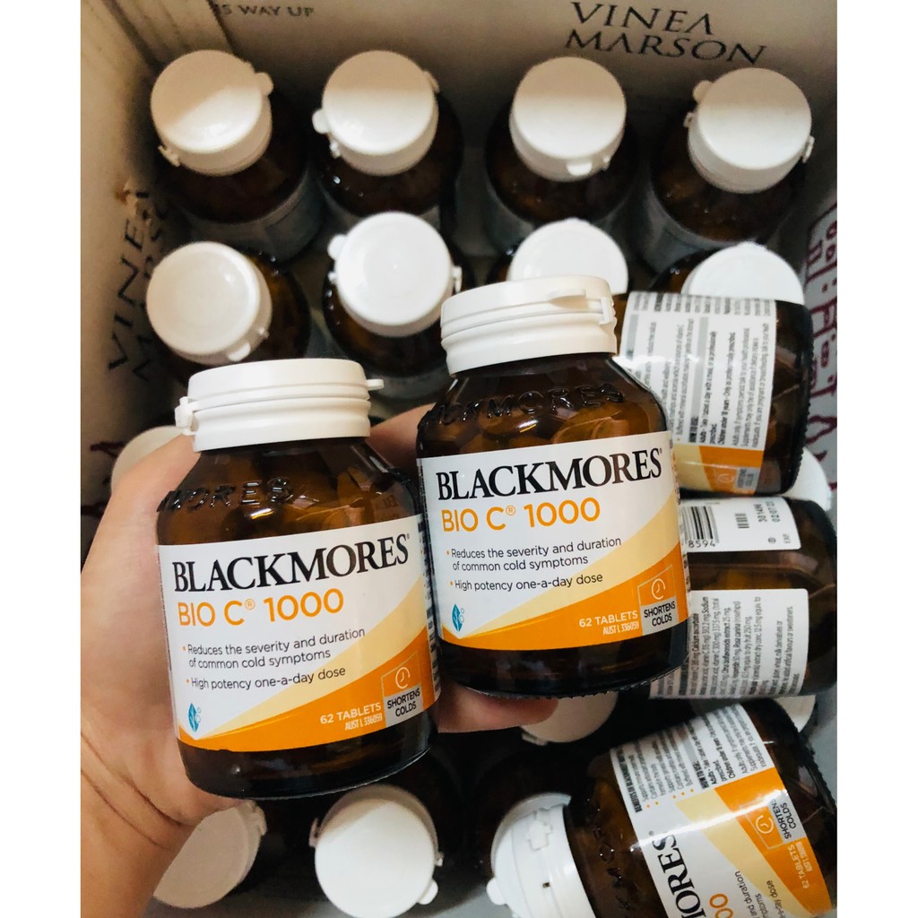 Vitamin C Bio C Blackmores 1000mg 62 viên/150 Viên Úc Hỗ Trợ Sáng Da, Tăng Đề Kháng