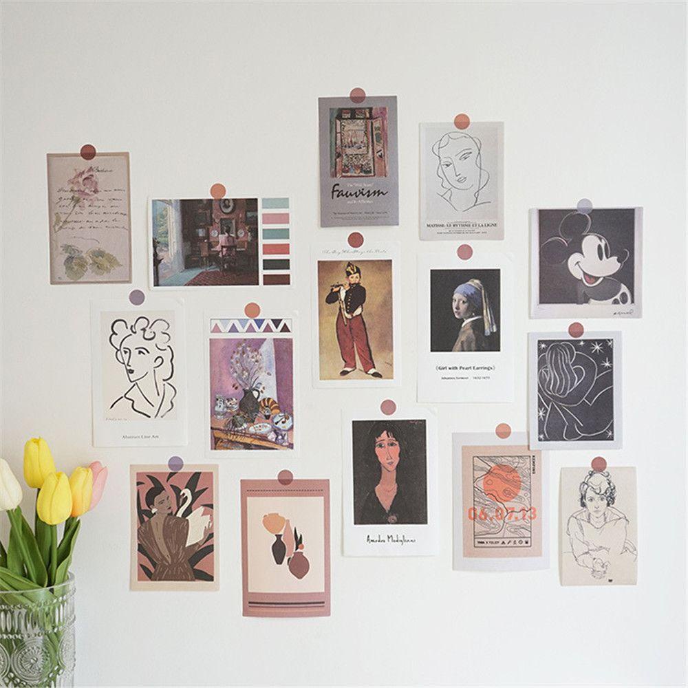 Set 30 Tấm Sticker Dán Tường Trang Trí Hình Ảnh Ký Túc Xá DIY