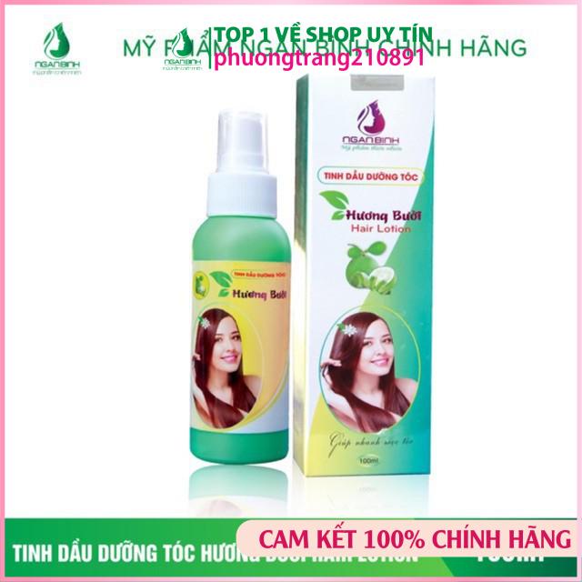 Xịt tinh dầu dưỡng tóc hương bưởi Ngân Bình giúp kích mọc tóc, giảm tình trạng tóc gãy rụng 100ml