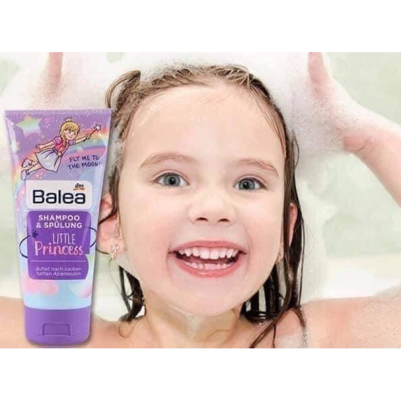 Dầu gội xả Balea 2 in 1 Princess dành cho bé gái mùi thơm kẹo ngọt siêu thích 200ml