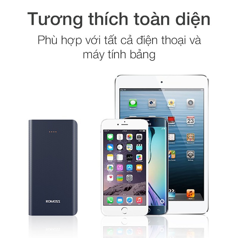 Sạc Dự Phòng Romoss Sense 10 10000mah Lõi Polymer Siêu Bền - BH 1 năm