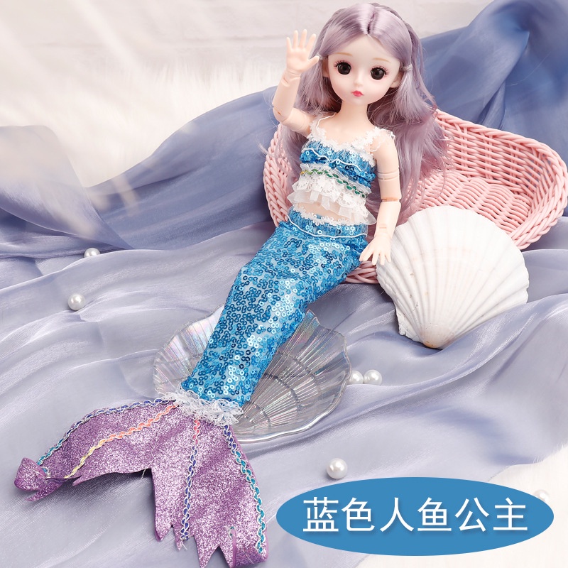 Búp bê nàng tiên cá 30cm có khớp búp bê barbie quà tặng sinh nhật đồ chơi cho bé gái E880