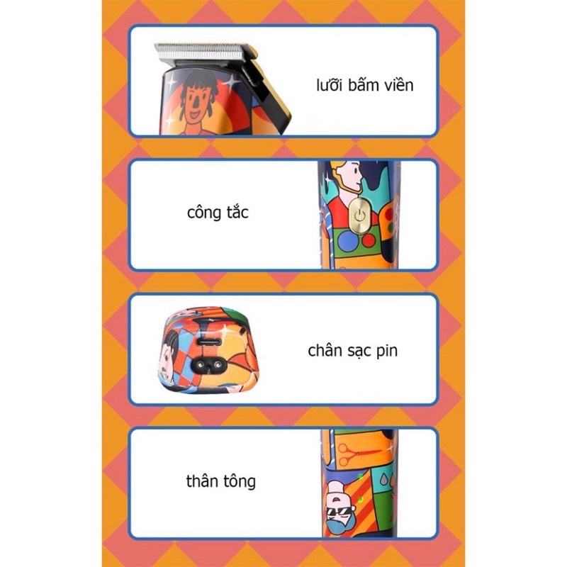 Chấm Viền Kemei 5017H Họa Tiết Hoạt Hình Hot Hit Siêu Sắc Nét
