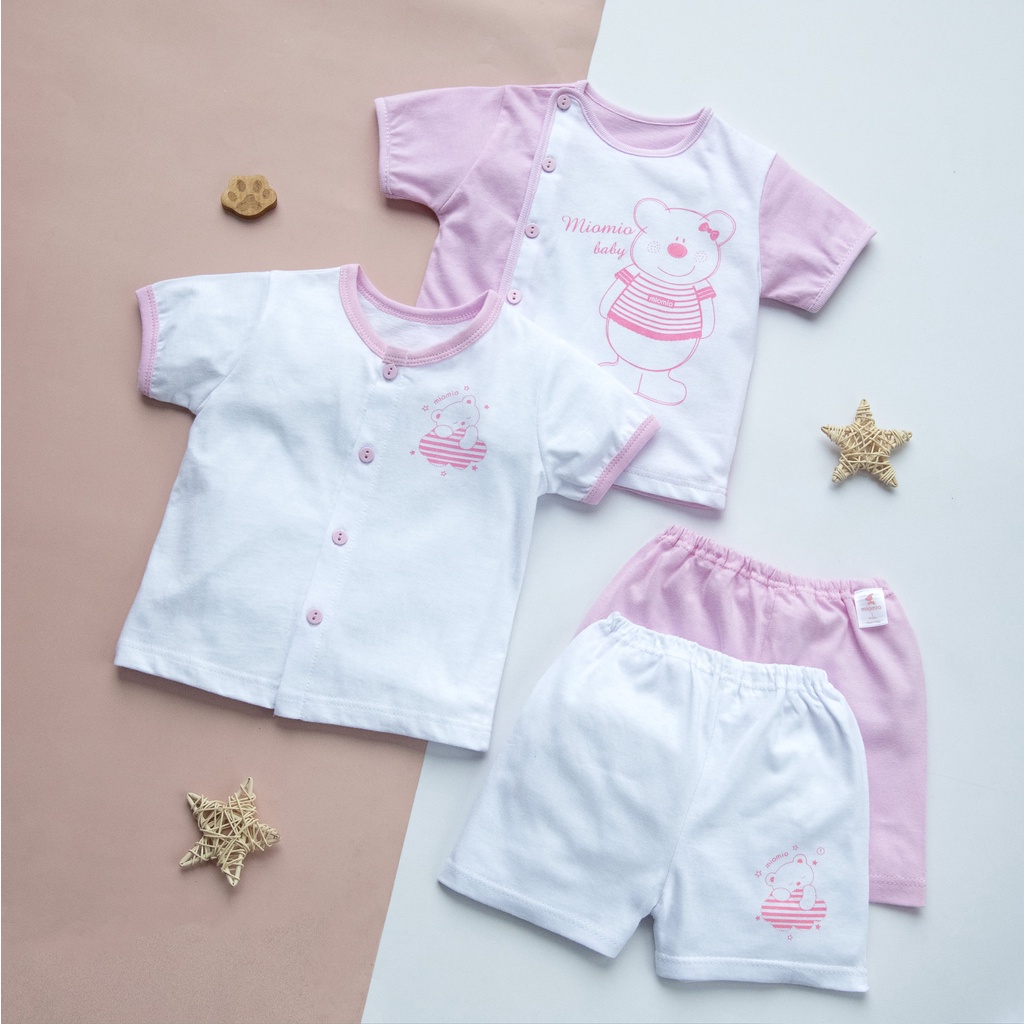 Combo 2 Bộ Quần Áo Cộc Sơ Sinh MIOMIO, In Hình Cho Bé Trai, Bé Gái (Từ 0 - 12 Tháng) | Vải Cotton | Thiết Kế Mùa Hè