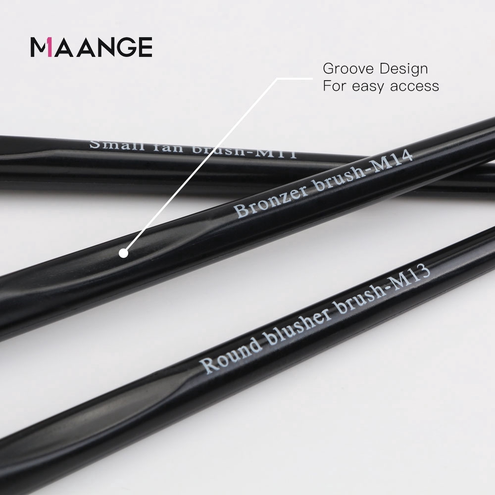 Set 3 Cọ Trang Điểm MAANGE Quạt Cỡ Nhỏ Kiểu Dáng Tiện Dụng
