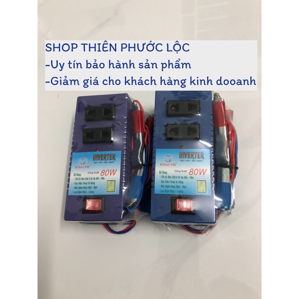 BỘ ĐẢO ĐIỆN BÌNH ẮC QUY 12V RA 220V -80W