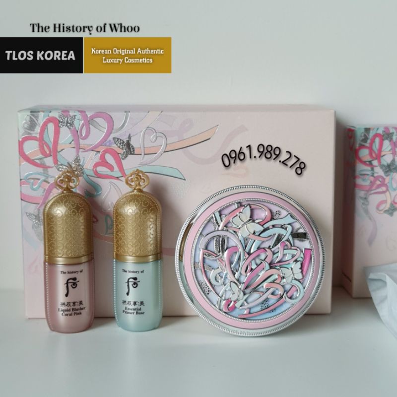 Phấn nước Whoo Trắng - Hoa anh đào Radiant White Moisture Cushion Foundation