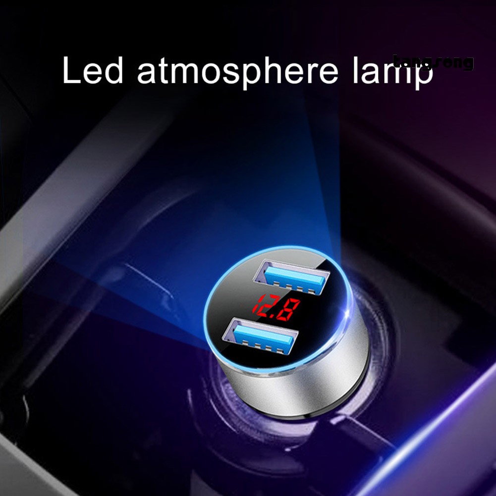 Ts + Cổng Sạc Usb Kép 3.1a Cho Xe Hơi