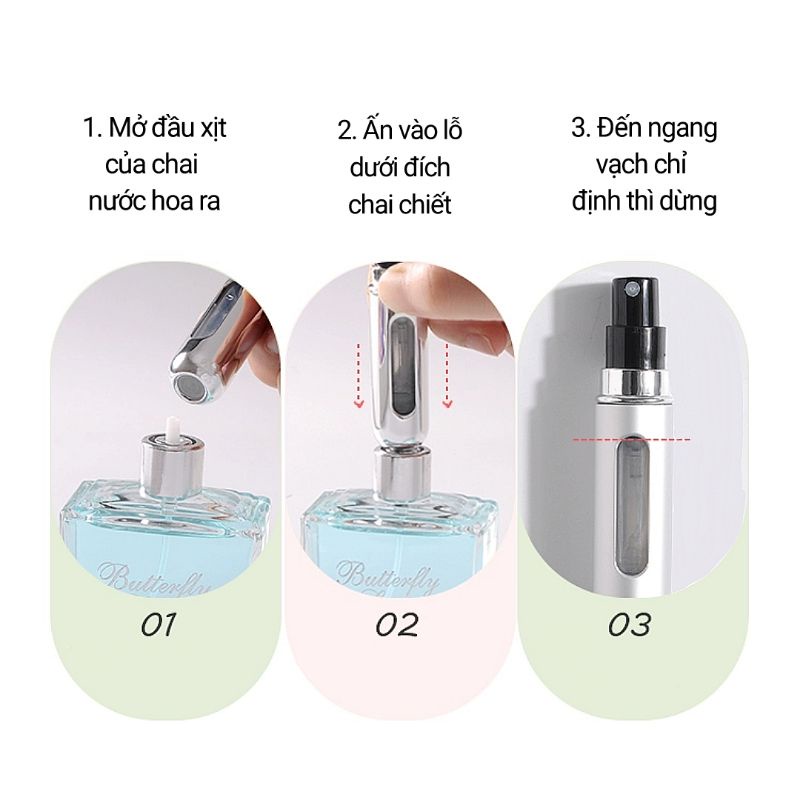 Chai Chiết Nước Hoa Tự Động Dạng Xịt 5ml