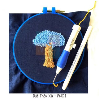 Bút thêu chỉ nổi, len xù - Punch Needle - Cây bút thần kì - Dụng cụ làm handmade từ len, chỉ