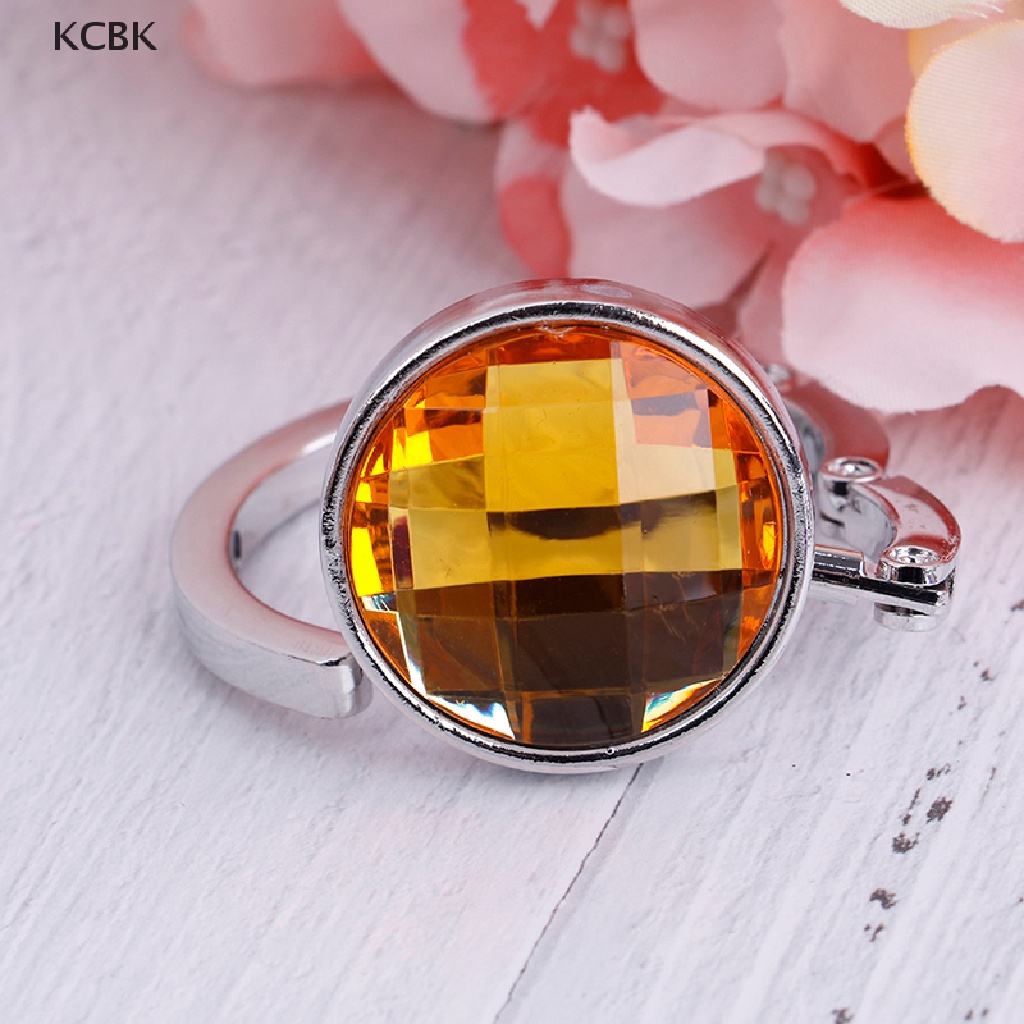 KC Portable Foldable Folding Crystal Alloy Purse Handbag Hook Hanger Bag Holder  BK