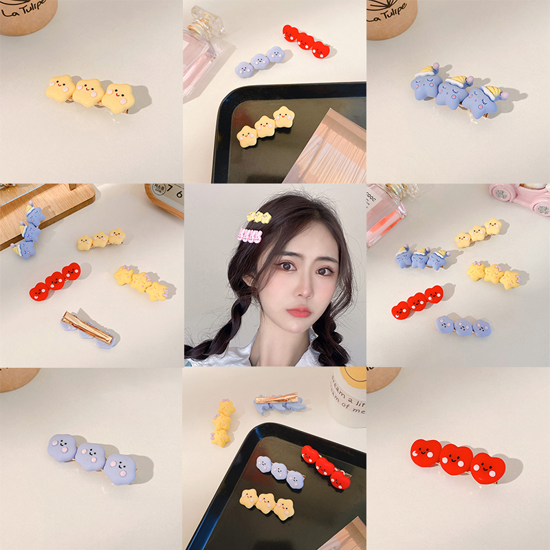 Kẹp tóc trang trí hoạ tiết ngôi sao đáng yêu xinh xắn