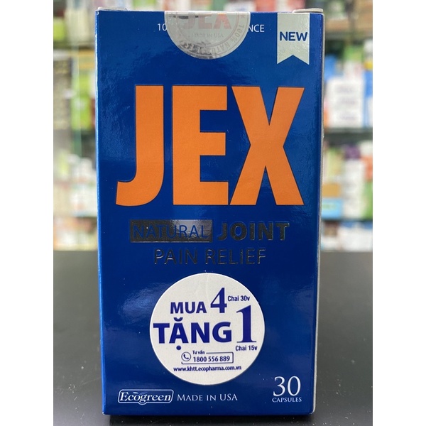 {Mẫu mới} Jex Max - hỗ trợ giảm đau, tăng cường tái tạo sụn khớp, tăng độ bền, dẻo dai, giảm đau xương khớp (30 viên)