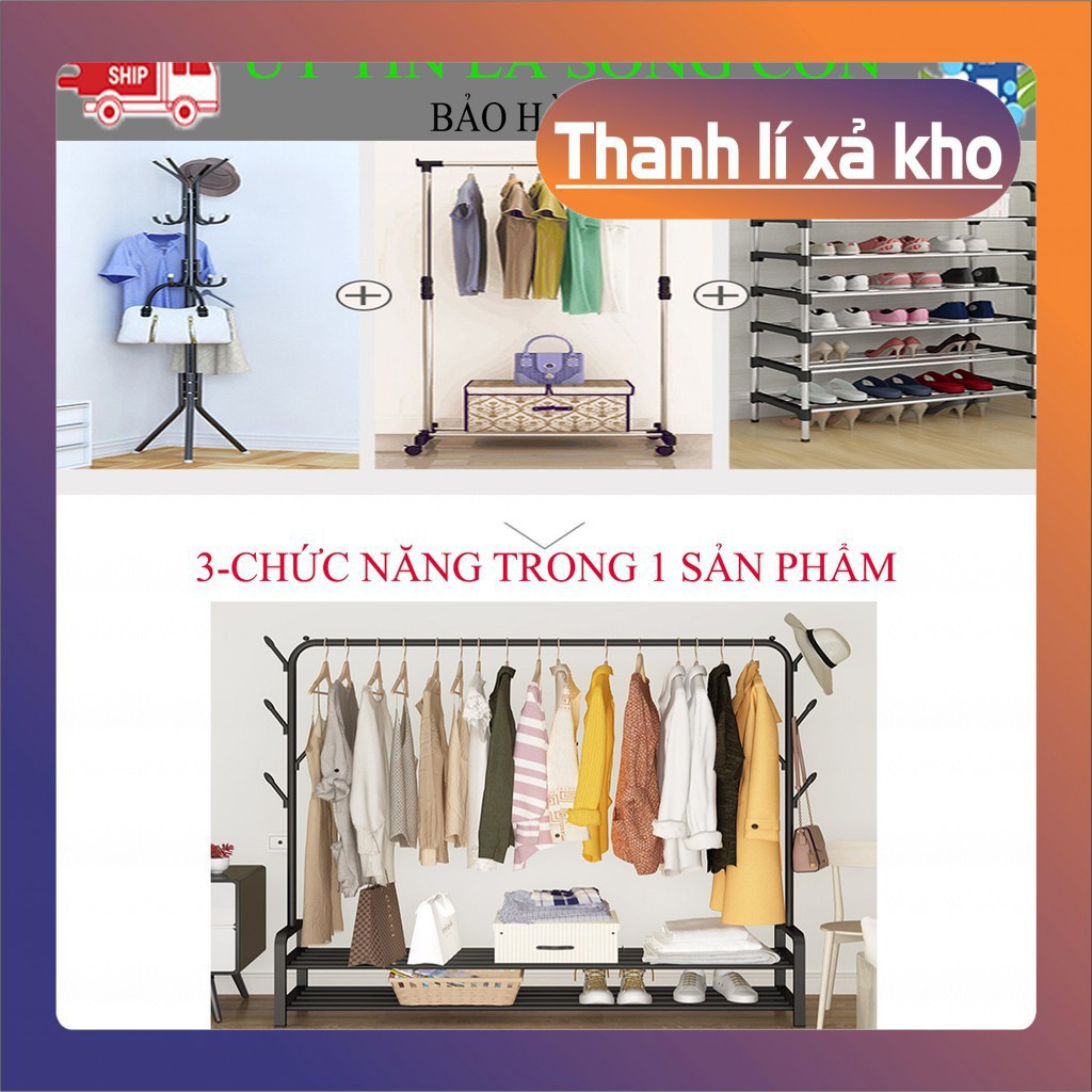 [BAO GIÁ SHOPEE] GIÁ TREO QUẦN ÁO MẪU MỚI 3TRONG 1  ĐỂ GIÀY CÓ MẪU TREO MŨ, GIÀN PHƠI QUẦN ÁO GẤP GỌN