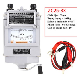 [THANH LÝ LỖ] Máy Đo Điện Trở Cách Điện Chính Hãng Mgohm ZC25-3X Giúp Đo, Kiểm Tra Độ An Toàn Của Nguồn Điện, BH 2 Năm