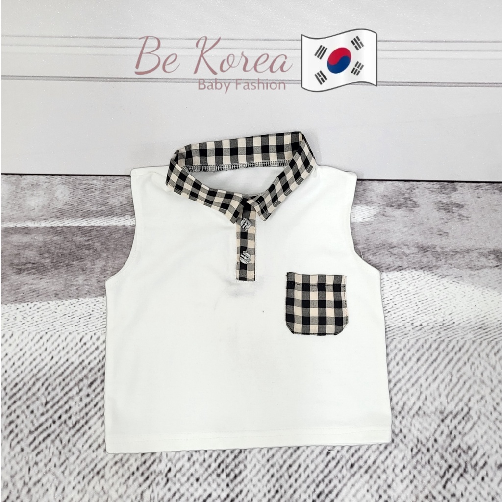 Áo Polo Sát Nách Chất Cotton Cổ Bẻ Cho Bé Trai Bé Gái Từ 6-28kg