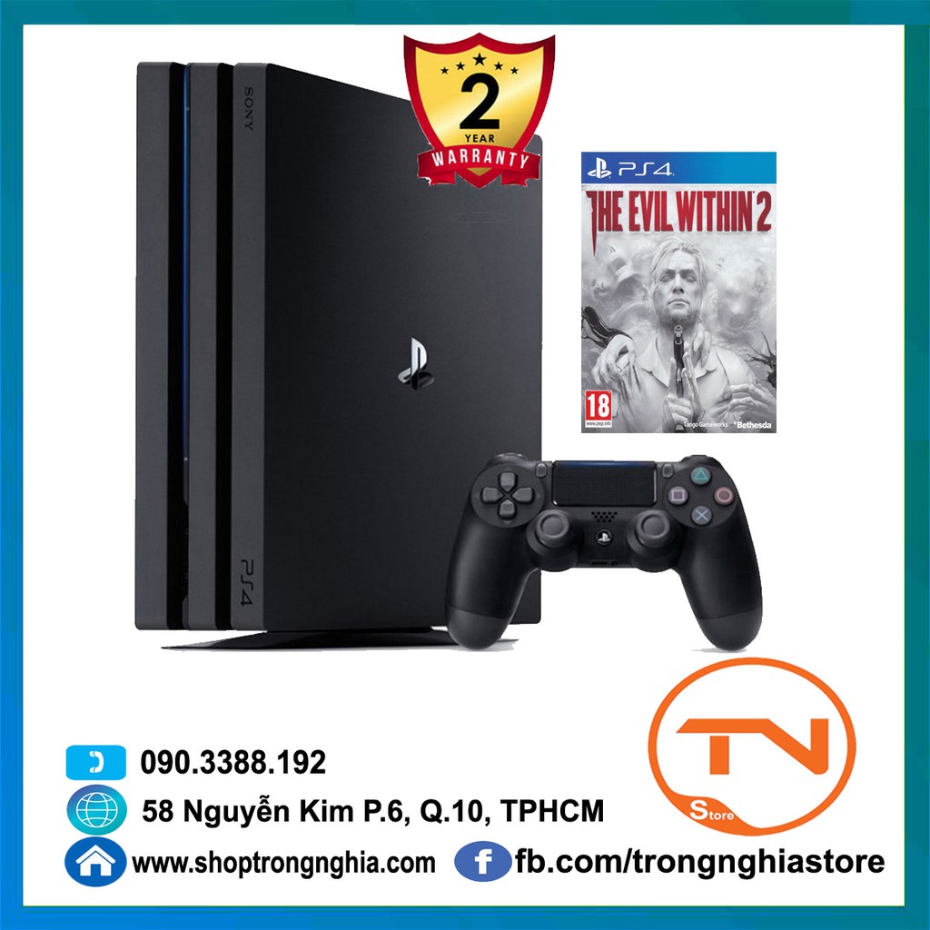 Máy PS4 Pro 7218B 1TB Sony [Bảo Hành 2 Năm] + Đĩa Game THE EVILWITHIN 2