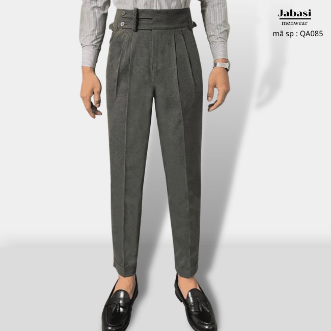 Quần âu cạp cao nam Jabasi menwear mã sp QA085 kiểu dáng hàn thiết kế trẻ trung tôn dáng chất liệu vải đẹp co giãn | BigBuy360 - bigbuy360.vn