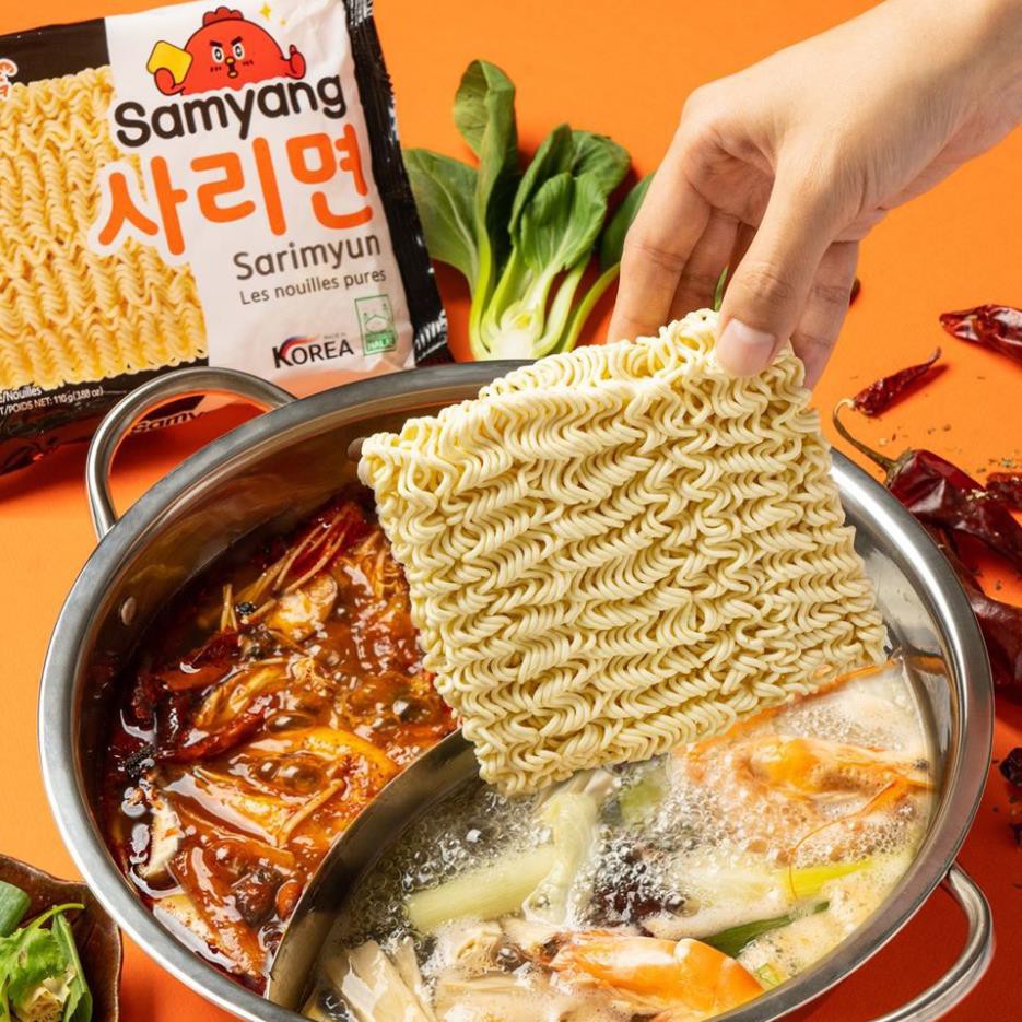 Lốc 5 gói Mì không gia vị Samyang gói 110gr