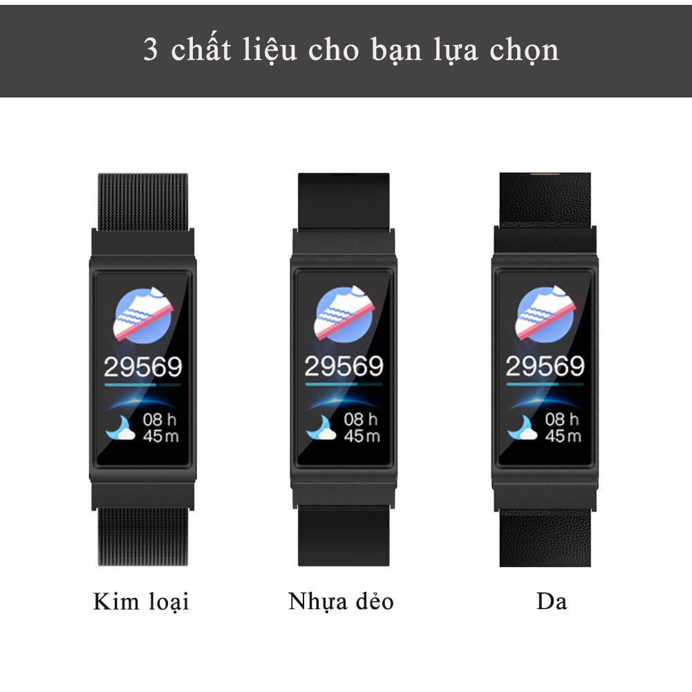 Đồng hồ thông minh C25 Vòng tay thông minh smart watch thiết bị theo dõi sức khỏe chống