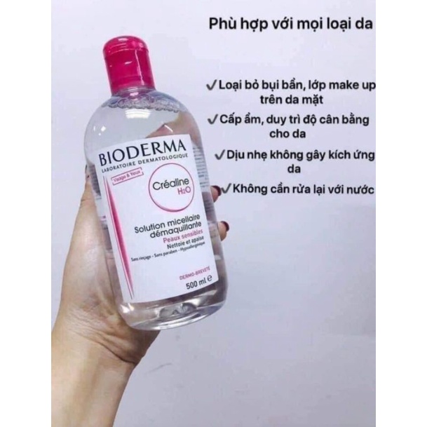 (Cam kết chính hãng)Nước tẩy trang bioderma