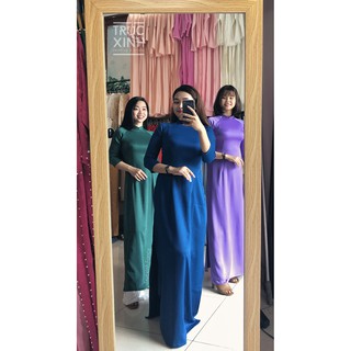 Áo dài lụa cực dày dặn tay lửng