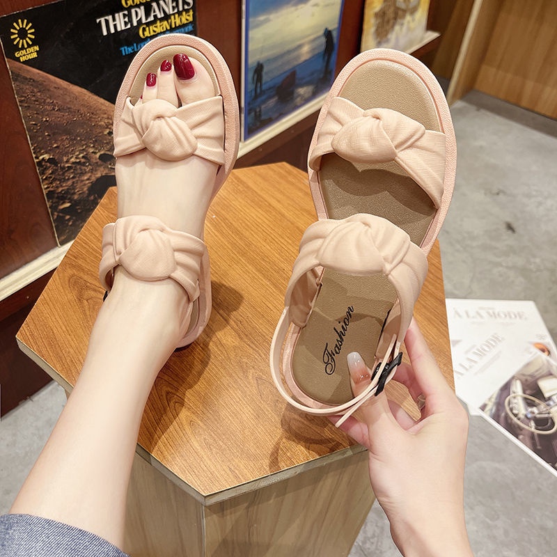 Oeggeo shop Xăng đan Bệt Bằng Nhựa Chống Thấm Nước Cho Nữ