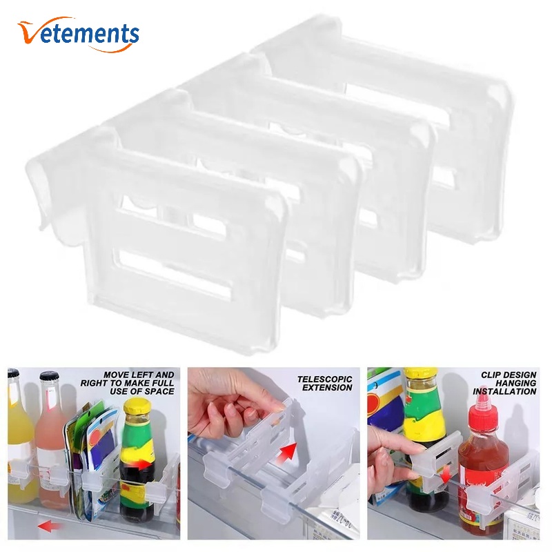 Ngăn Nhựa Trắng Trong Suốt 8*5cm Chia Ngăn Tủ Lạnh Tiện Dụng