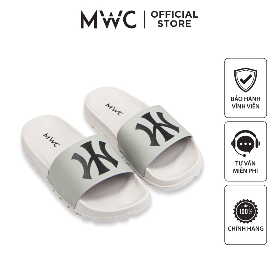 Dép Nữ MWC Đế Bệt Quai Ngang In Chữ Thời Trang NUDE- 8133