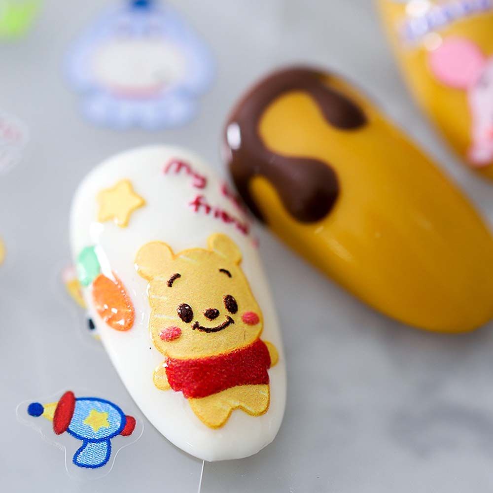 [Hàng mới về] Tờ miếng dán trang trí móng tay nghệ thuật 5D DIY kiểu dáng thỏ gấu hoạt hình đáng yêu