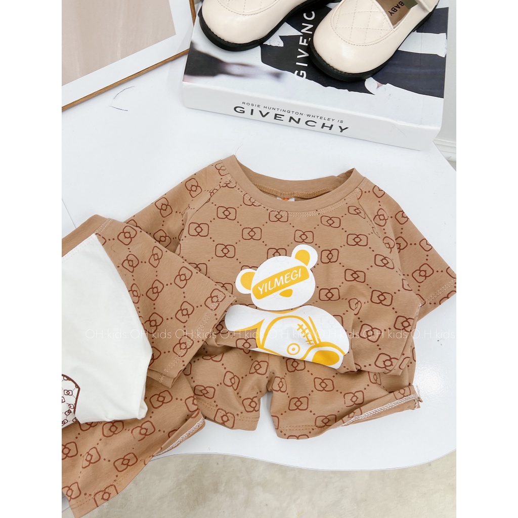 Bộ quần áo cộc tay cotton xuất hàn cho bé trai, bé gái- Bộ cộc tay cho bé