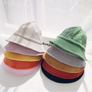 [Full 5 Màu Tự Chọn]Nam Mũ Nữ Nón Maruko Rộng Vành Bucket Hat Ulzzang Kaki Nhung Siêu Cute ^