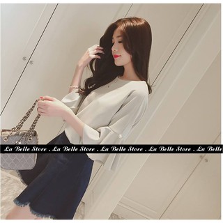Áo voan tay đính ngọc trai