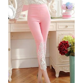 Quần Legging Phối Ren Sành Điệu
