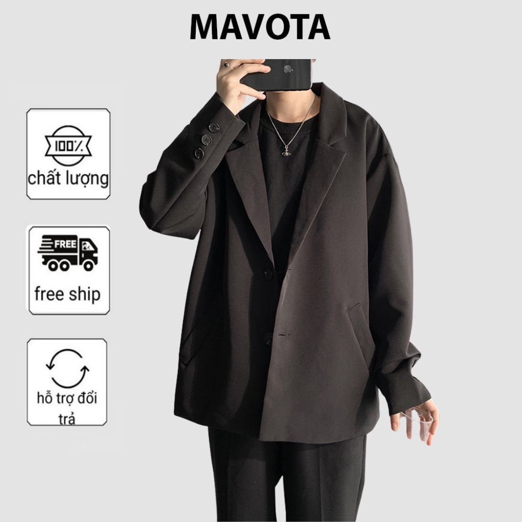 Áo Blazer nam Mavota áo khoác unisex phong cách Hàn Quốc AB005