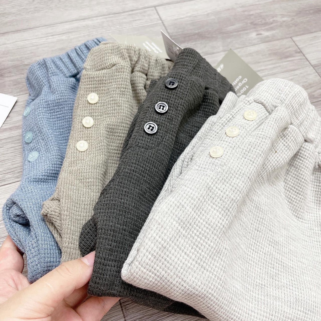 Quần bé trai bé gái Combo 5 quần nỉ tổ ong chất nỉ cực mềm co giãn thoải mái hàng xuất dư xịn