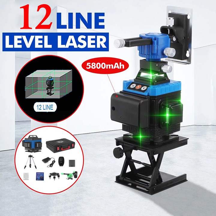 Máy cân mực - Máy bắn cốt 12 tia laser kèm chân 1m2 và giá treo tường